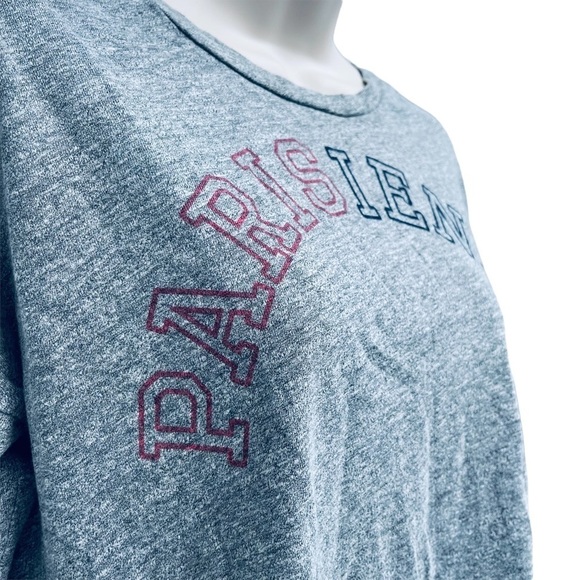 SUNDRY tee Parisienne long sleeve top “vintage” T-shirt grey heathered - Picture 5 of 10